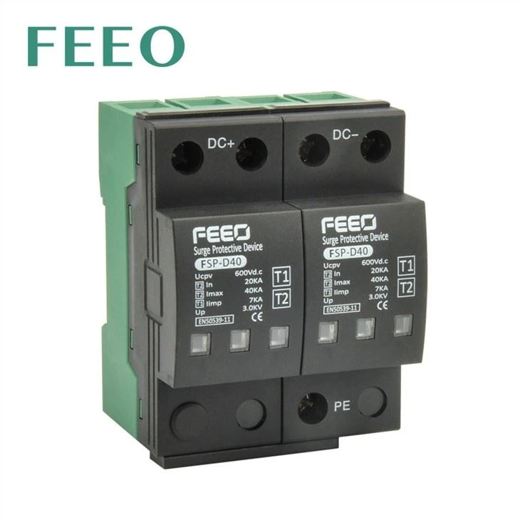 Pwoteksyon vag pou solè Type1 plis Type2 600V DC SPD