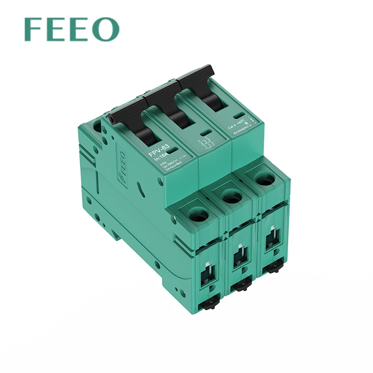 Dc Mcb Circuit Breaker 1P 2P 3P 4P Mini Miniature 250v 500vdc 600v 1000v 1200v 1500v 16a 25amp 63a For Solar PV System 10ka